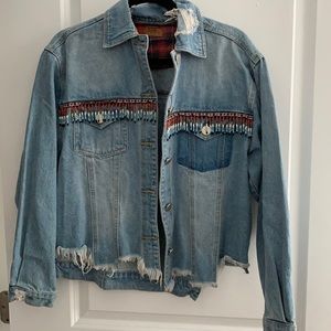 POL denim jacket with beading